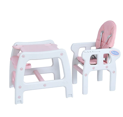 Imagen 2 del producto SILLA DE COMER NEW ROSA CLARO 3 EN 1