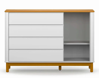 Imagen 2 del producto COMODA FLOW LAQUEADA BLANCA ECO WOOD