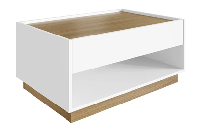 Imagen 2 del producto MESA DE CENTRO BLANCO MIEL BARI CON CAJÓN