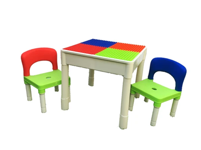 SET MESA BLOCK MULTICOLOR CON 2 SILLAS