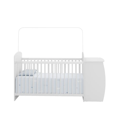 Imagen 2 del producto CUNA CON COMODA BLANCA /  CELESTE PREMIUN