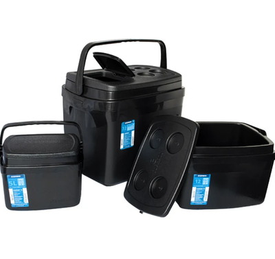 SET 3 COOLER NEGRO 32L, 12L Y 5L
