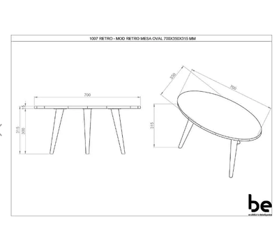 Imagen 2 del producto MESA RETRO 1007/BLANC