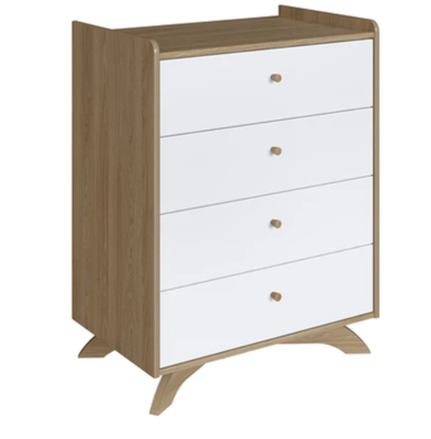 Imagen 2 del producto COMODA BLANCO MIEL AFFETO 4 CAJONES 