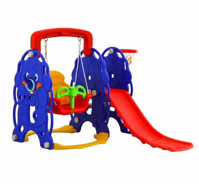 Imagen 2 del producto RESBALIN ELEFANTE 4 EN 1 C/ARO Y COLUMPIO AZUL