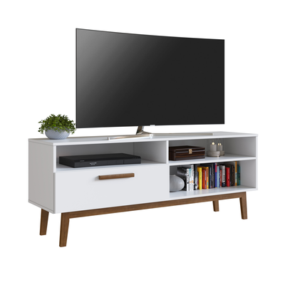 Imagen 2 del producto RACK CON 3 ESPACIOS Y PUERTA PARA TV 55' BLANCO EMOVELL