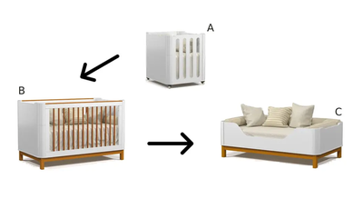 Imagen 2 del producto CUNA FLOW LAQUEADA BLANCA ECO WOOD