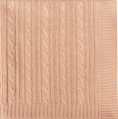 Imagen 2 del producto MANTA TRICOT TEJIDO DE PUNTO 100 X 70 CM ROSA