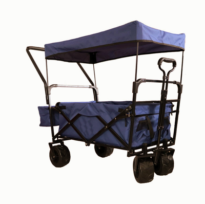 CARRITO WAGON PLEGABLE CON TECHO AZUL