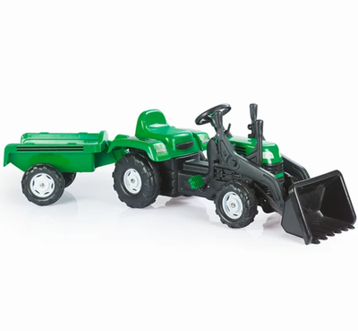 Imagen 2 del producto TRACTOR PEDALES MAXI RANCH VERDE C/CARRO