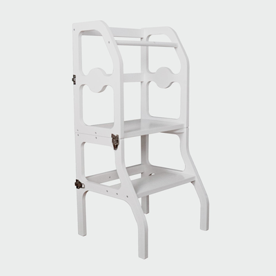 TORRE DE APRENDIZAJE CONVERTIBLE MONTESSORI BLANCA