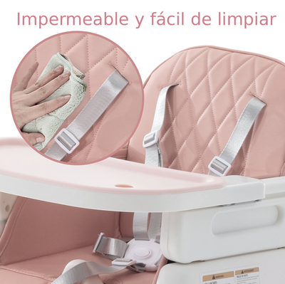 Imagen 2 del producto SILLA DE COMER FLORENCIA 4 EN 1 ROSADA