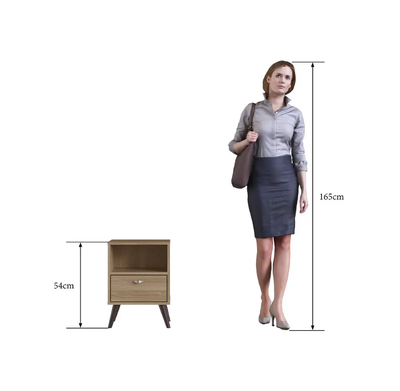 Imagen 2 del producto VELADOR HONEY CON CAJÓN CAFE