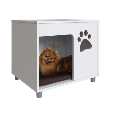 VELADOR BLANCO PARA PERRO CON COJÍN