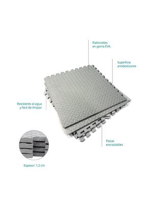 Imagen 2 del producto Set Piso de Goma Bodytrainer 4 Planchas de Goma Encastrables