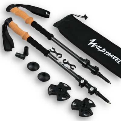 Pack Bastones De Trekking Fibra De Carbono Pro Wild Travel