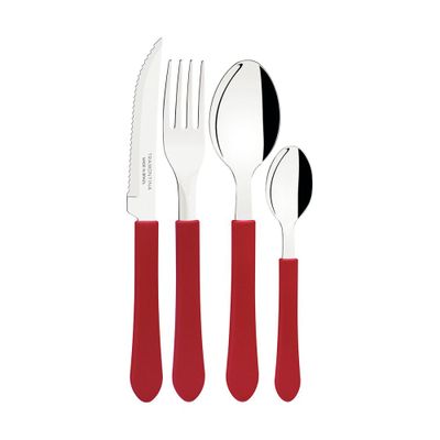 Imagen 2 del producto Tramontina Juego Cubiertos  25 Piezas Leme Rojo