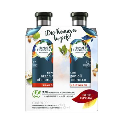 Pack Shampoo más Acondicionador Herbal Essences argan 400ml