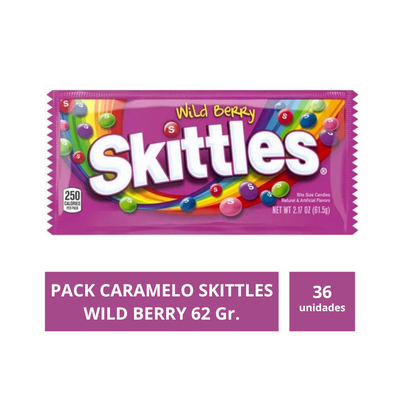 Imagen 2 del producto Caramelo Skittles Wild Berry Display 36x62 gr.