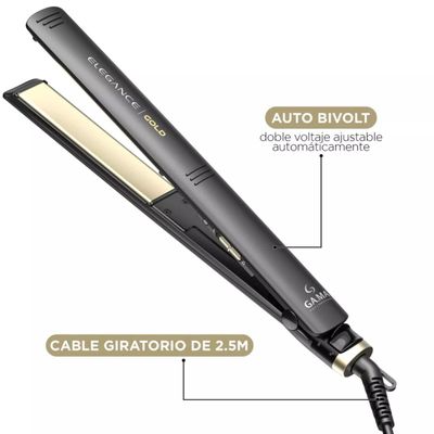 Imagen 2 del producto Plancha Alisadora Gama Elegance Gold Color Negro