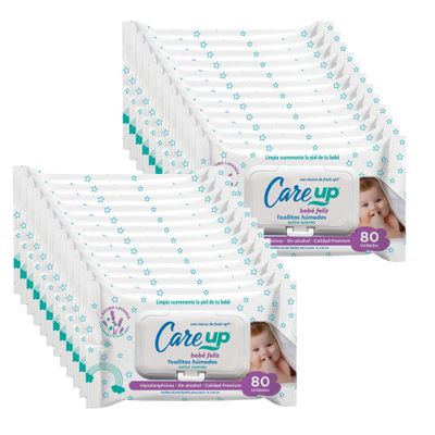 Imagen 2 del producto Pack 24 x 80un Toallitas Húmedas Care Up Baby Con Tapa
