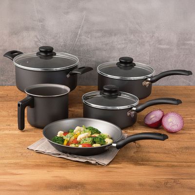 Imagen 2 del producto Batería De Cocina Juego Ollas Tramontina Turim 5 Pzas Negro