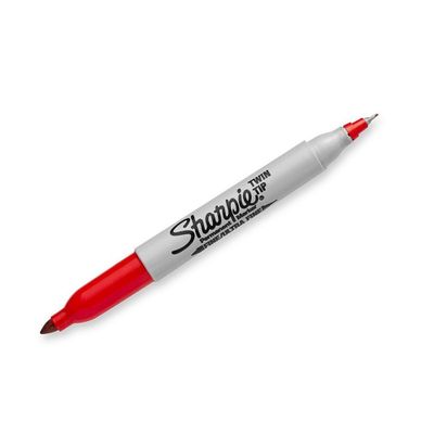 Marcador Sharpie Permanente Doble Punta Rojo x12ud