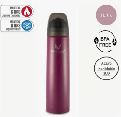 Imagen 2 del producto Termo Liquido Matero Thermos 1lt Acero Inoxidable Púrpura