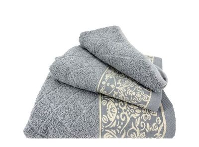 Imagen 2 del producto Andes Juego Toallas Jacquard Hojas 3 Piezas 100% Algodón