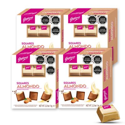 Imagen 1 del producto Pack 4 Cajas Chocolate Rellenos Sabor Almendra Goplana 1Kg