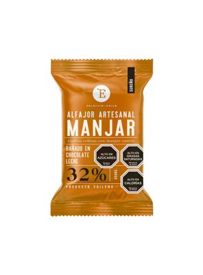 Imagen 1 del producto Alfajor Artesanal Manjar Leche Entrelagos 24x40 gr.