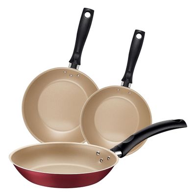 Imagen 2 del producto Juego De Sartenes Tramontina Turim 3 Piezas Rojo