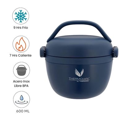 Imagen 2 del producto Termo De Comida Acero Inoxidable Domo Navy 600ml Thermos