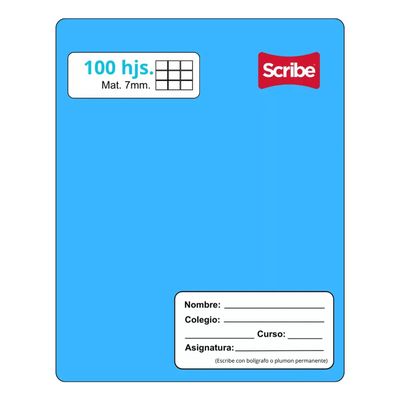 Imagen 2 del producto Cuaderno College Scribe Liso 7mm 100hx 10 Uds