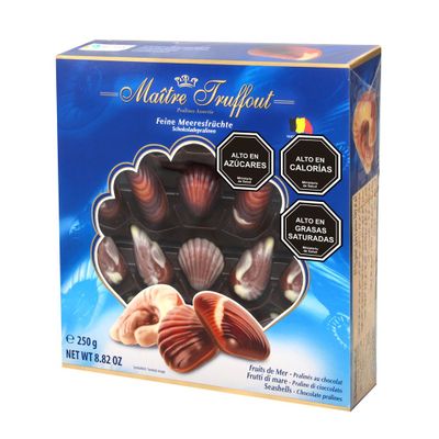Imagen 2 del producto Pack 3 Chocolate Bombón Fruto del mar azul 250 gr.