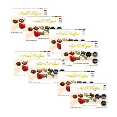 Pack 8 Estuches Pralines Maitre Truffout Surtidos Rosa 180g