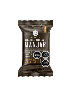Alfajor Artesanal Manjar Bitter Entrelagos 24x40 gr.