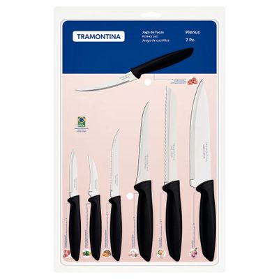 Tramontina Juego De Cuchillos 7 Piezas Plenus Negro