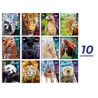 Imagen 2 del producto Pack 10 Cuadernos Universitarios Torre Fauna 100 hojas