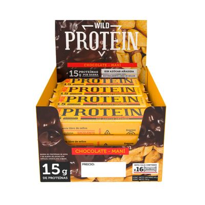 Wild Protein 15gr Chocolate Maní 16 unidades