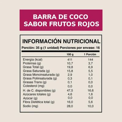 Imagen 2 del producto Barritas Wild Fit Coco Berries 35g x16 Unidades