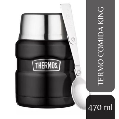 Imagen 2 del producto Termo de comida Thermos King 470ml acero inoxidable negro