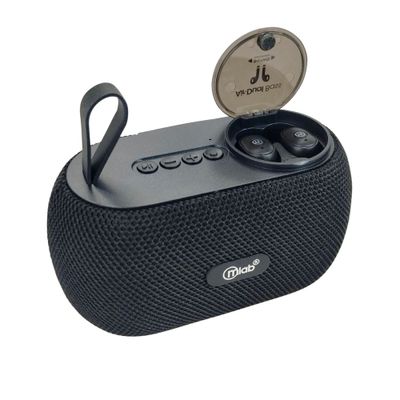 Parlante Mlab Airfly Bass 9301TWS+Audifonos Bluetooth Negro