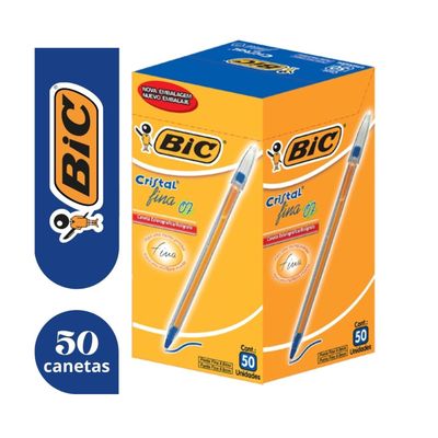 Imagen 2 del producto Lápiz Pasta Azul BIC Punta Fina Caja 50 unidades