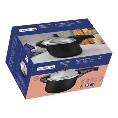 Imagen 2 del producto Olla A Presión Tramontina Vancouver 6 Litro 24cm Negro