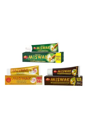 Pack #5 (6 Uds) Pasta Dental Dabur Miswak Surtidos