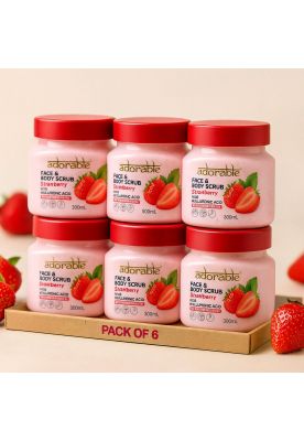 Imagen 2 del producto Pack Adorable 6 Exfoliantes Frutilla&Ácido Hialurónico 300ml