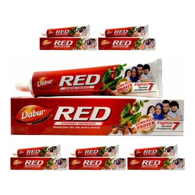 Imagen 2 del producto Pack 6 uds Pasta Dental Dabur Red 200gr