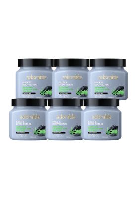 Pack Adorable 6 Exfoliantes Carbón Activo&Árbol de Té 300ml