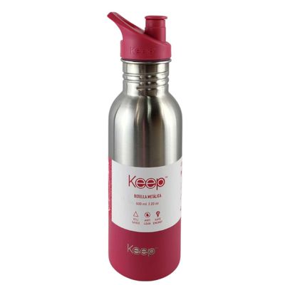 Botella Metalica Keep 600ml Keep Bebidas Deporte